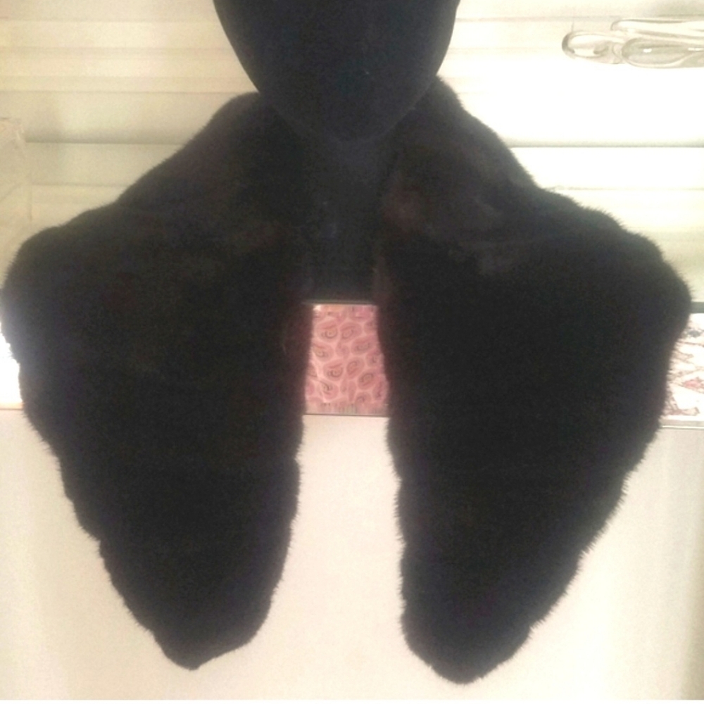 Luxurious Real MINK fur Collar Shawl Scarf Cape NEW